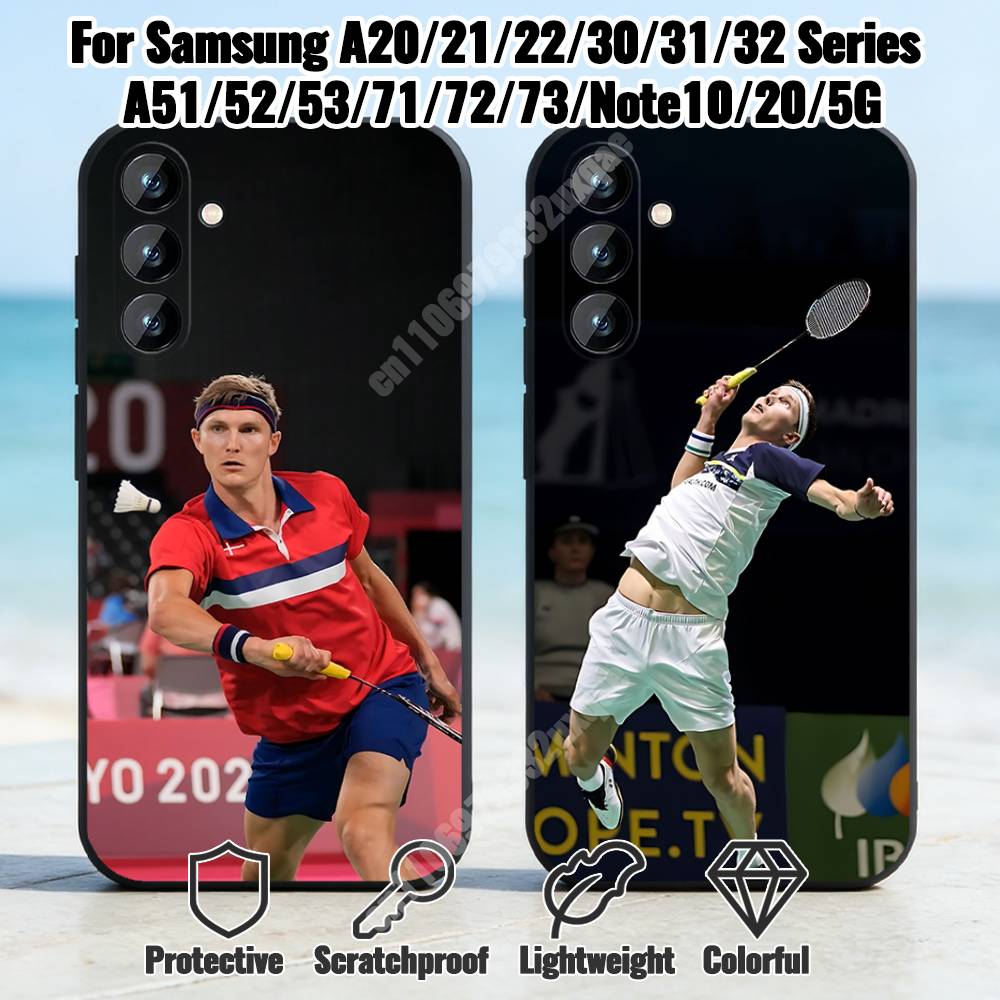 Badminton Denmark - Coque de téléphone en silicone, motif
